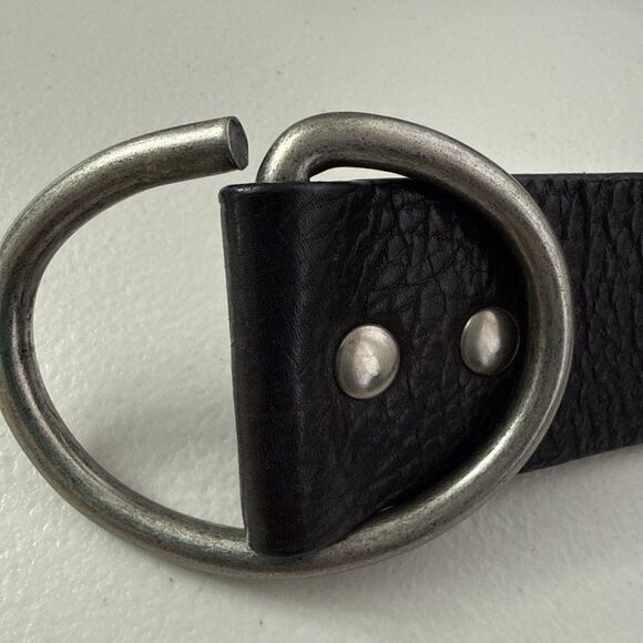 J. Crew Black Leather Slip Belt Women’s Size Small Made in England Vintage - Picture 12 of 13